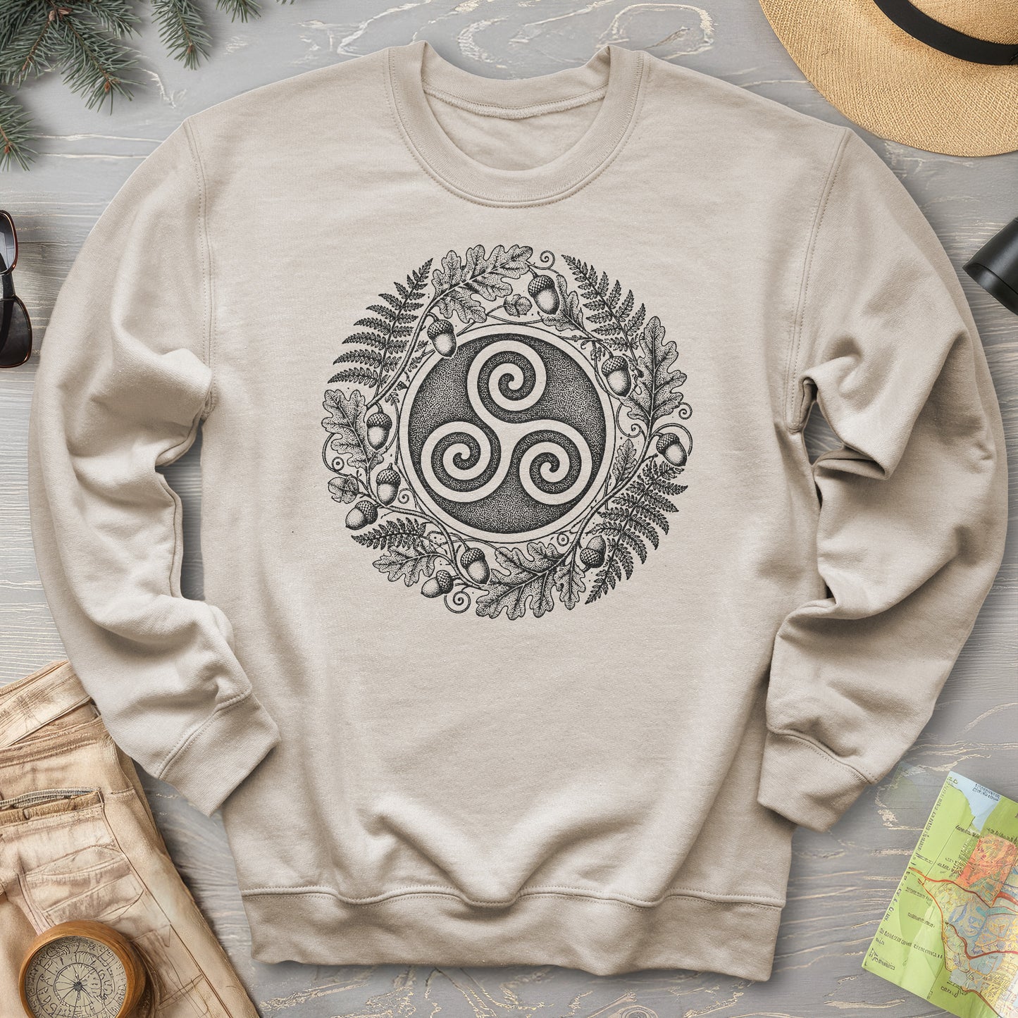 Autumn Triskele Wreath Sweatshirt