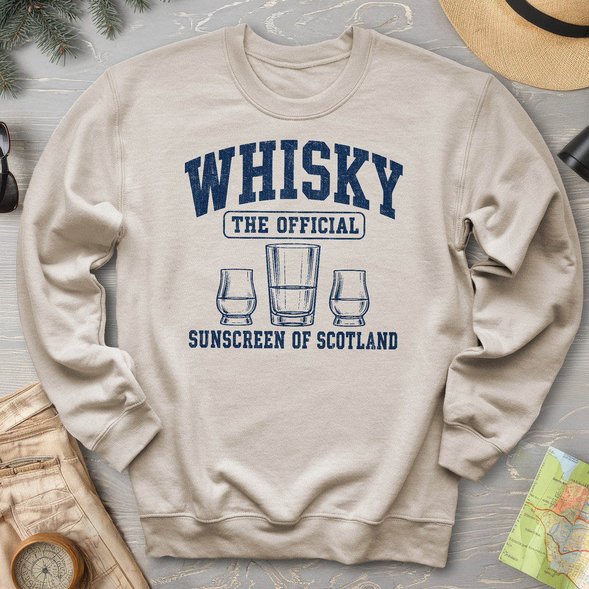 Whisky Scottish Sunscreen Sweatshirt