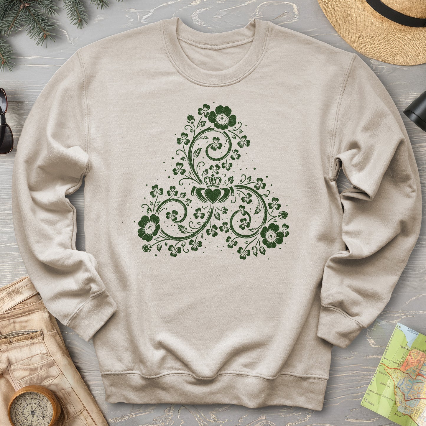 Triskele Shamrock Spiral Sweatshirt