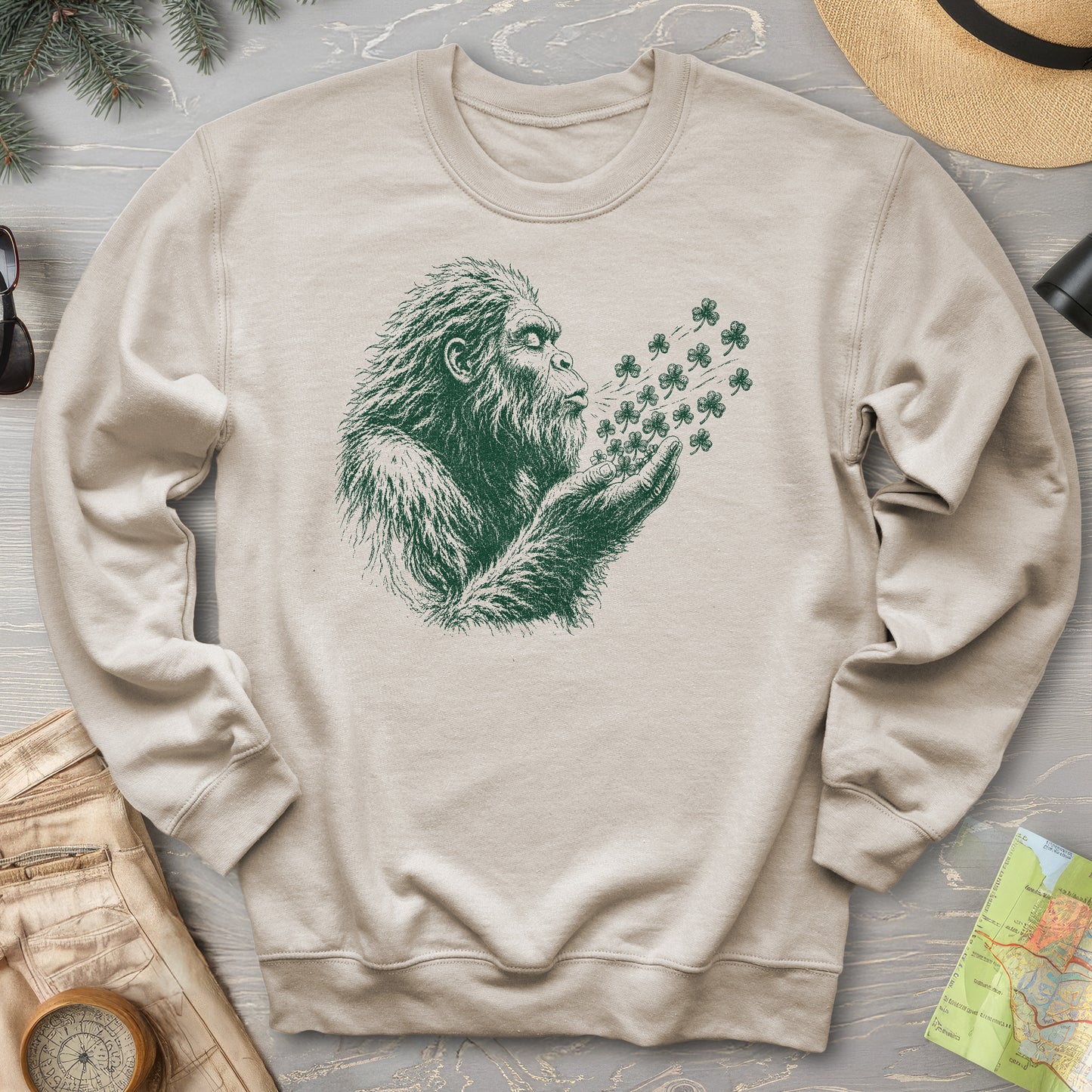 Bigfoot Shamrocks Sweatshirt