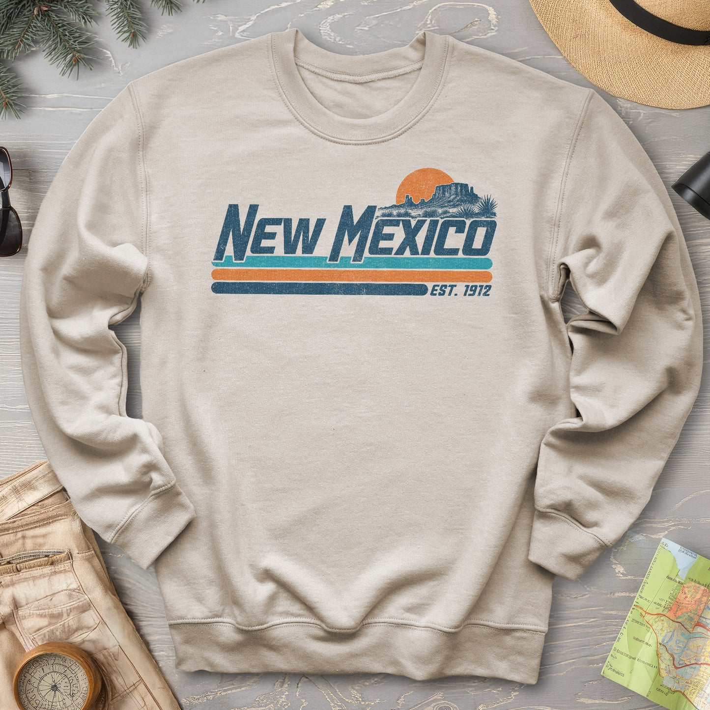 New Mexico Retro Stripe Sweatshirt