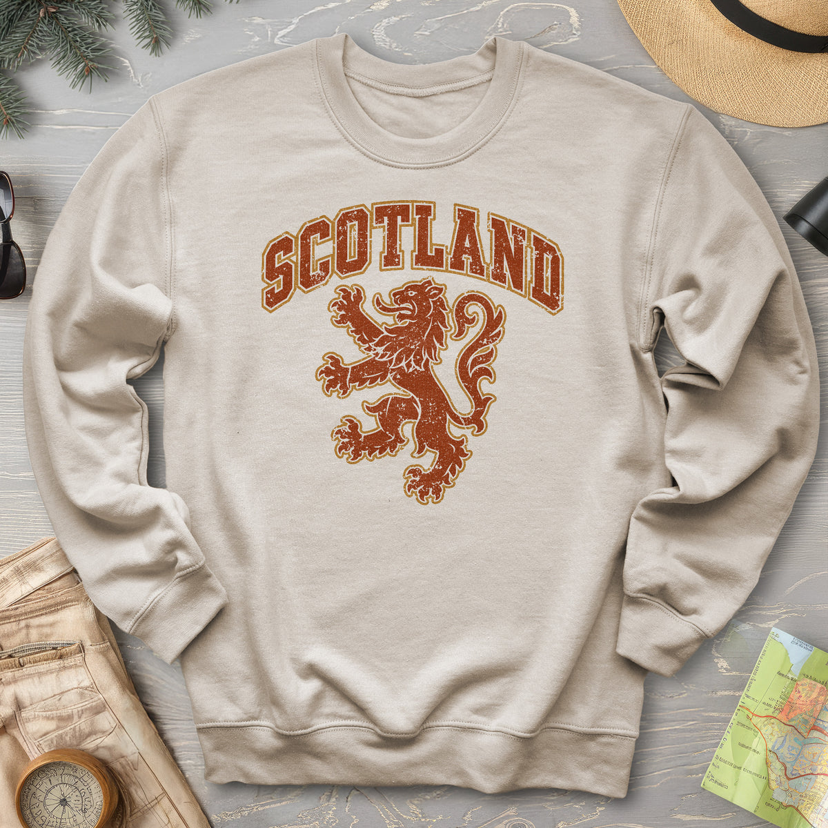 Red Vintage Rampant Lion Sweatshirt