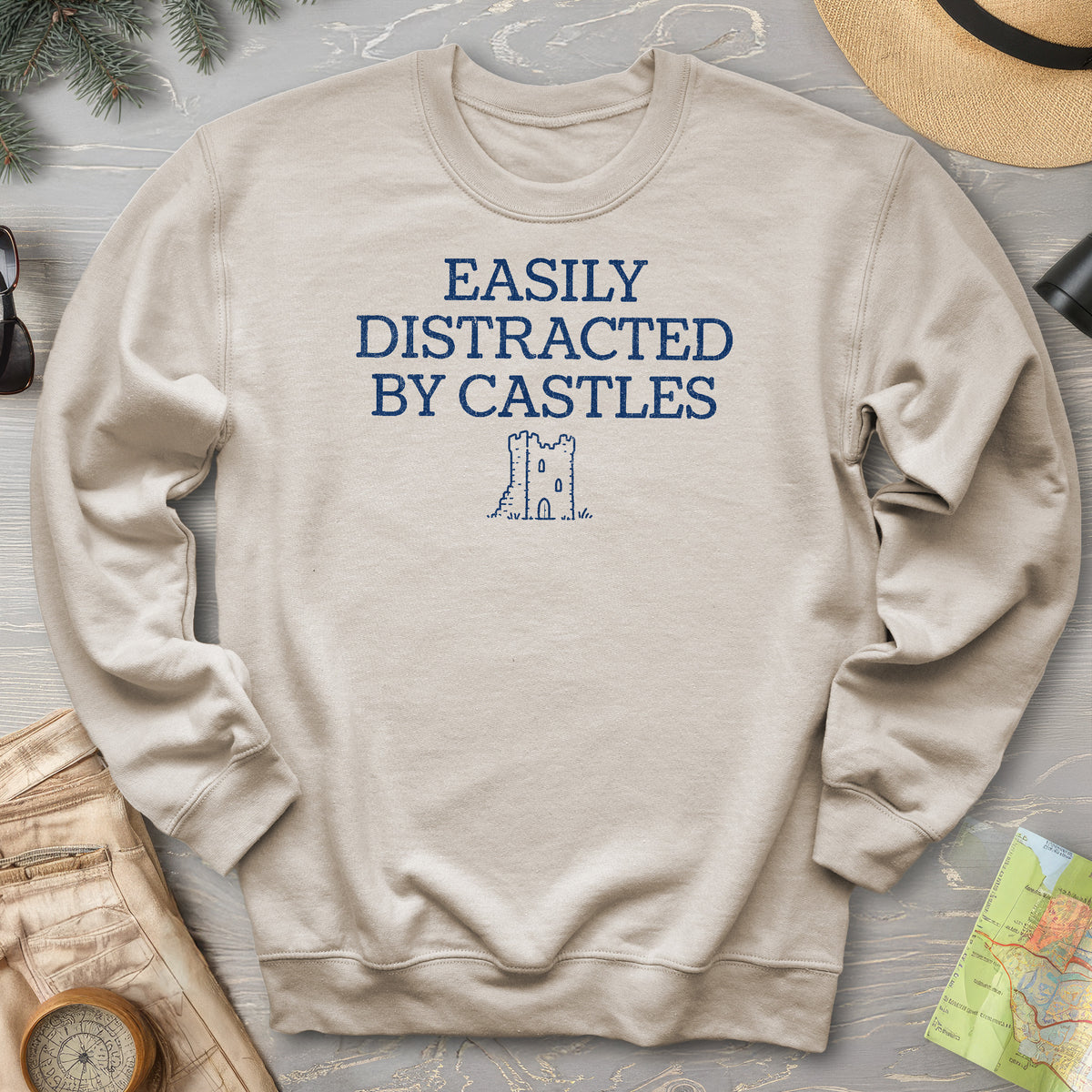 Distracted By Castles Sweatshirt