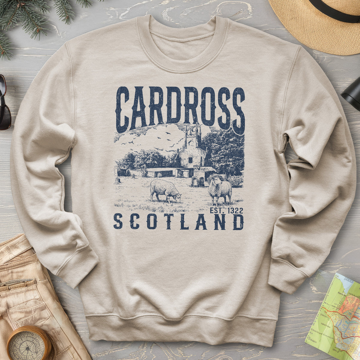 Cardross Scotland Sketch Sweatshirt