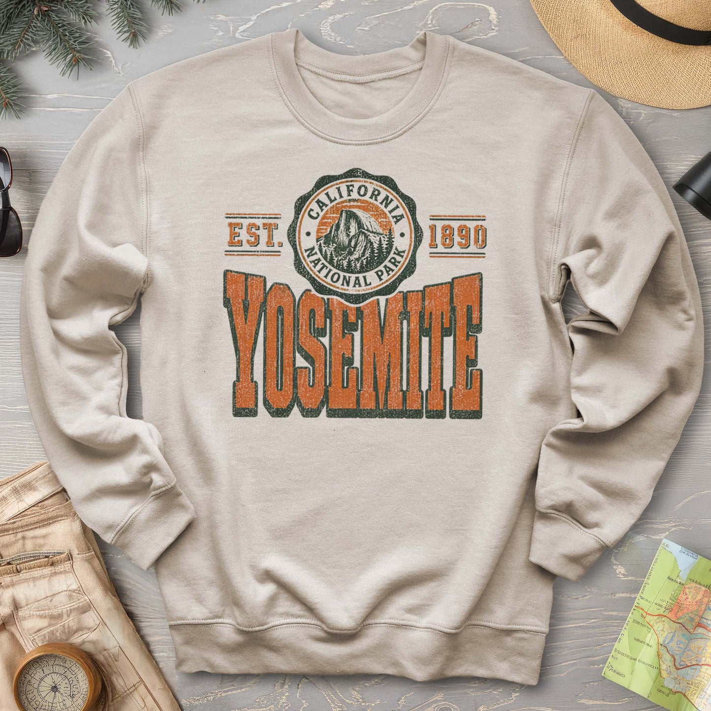 Yosemite Retro Scoop Sweatshirt - Yosemite_Retro_Varisty_V01