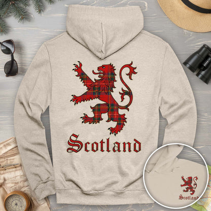 Scotland Tartan Lion Front/Back Print Hoodie