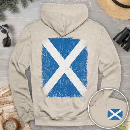 Scotland Distressed Flag Front/Back Print Hoodie