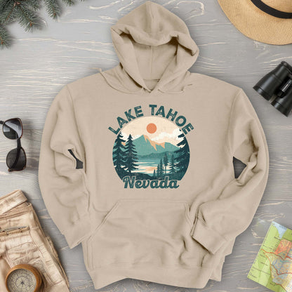 Lake Tahoe Nevada Vintage Circle Hoodie