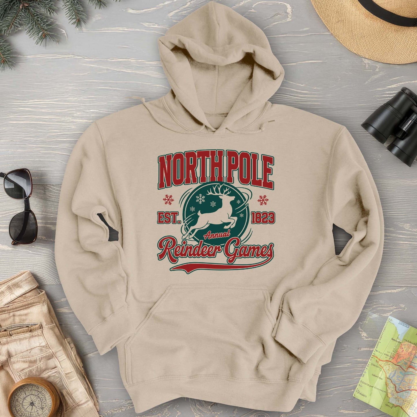 North Pole Annual Reindeer Games Hoodie