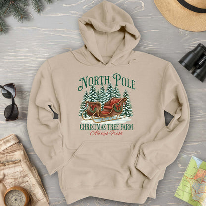 North Pole Christmas Tree Farm Hoodie