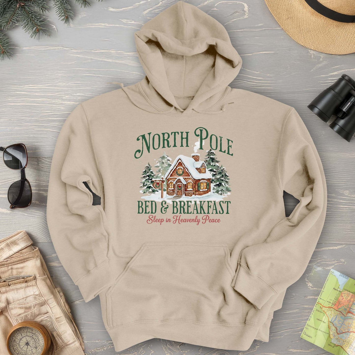 North Pole Bed and Breakfast "Heavenly Peace" Hoodie