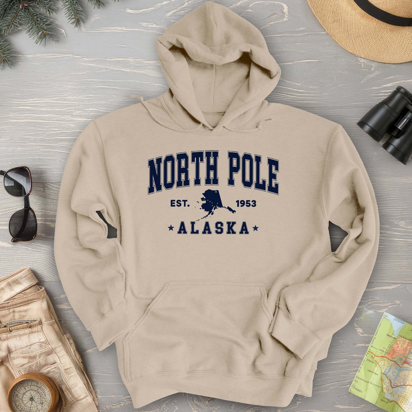 North Pole Alaska Varsity Hoodie
