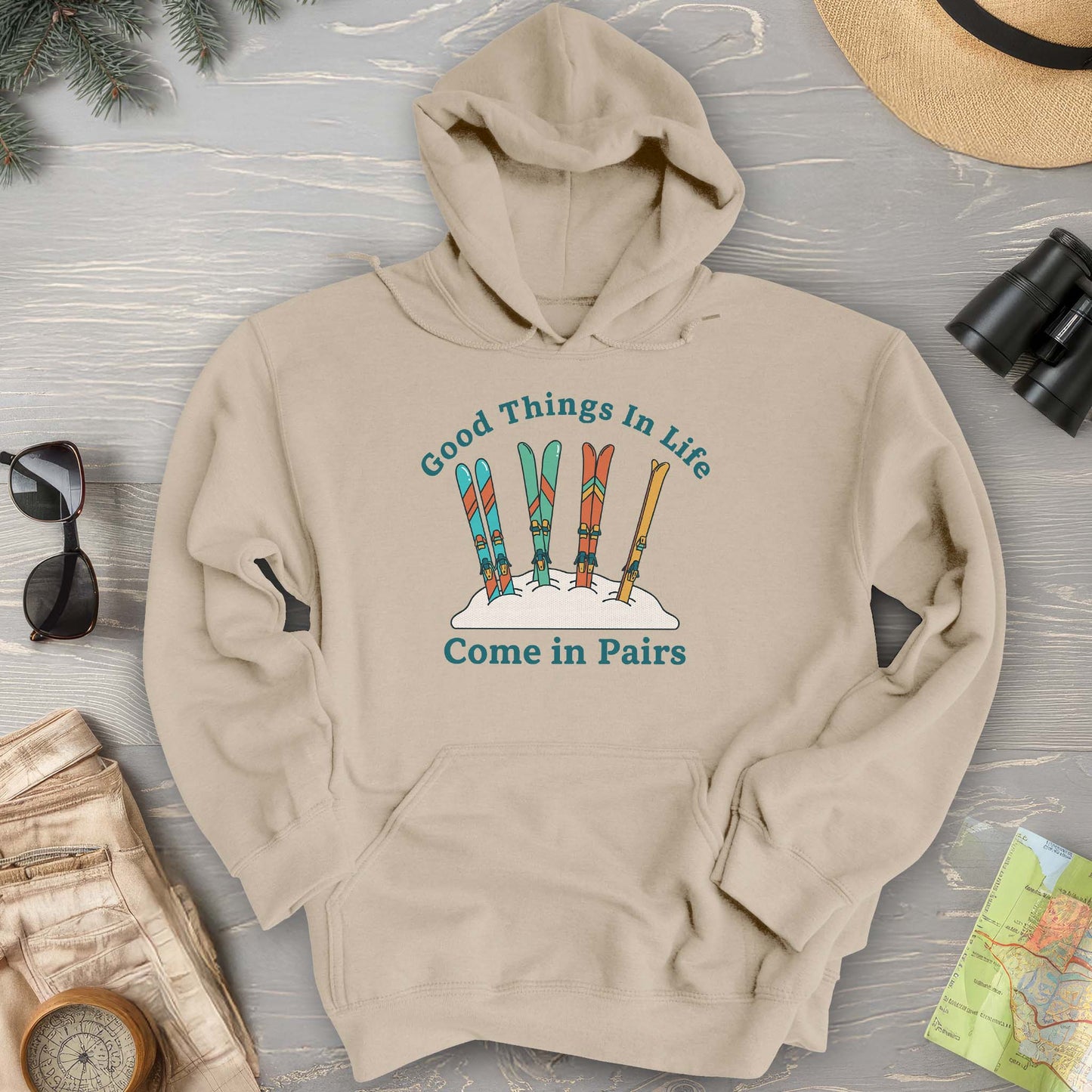 Good Things Come In Pairs Ski Hoodie
