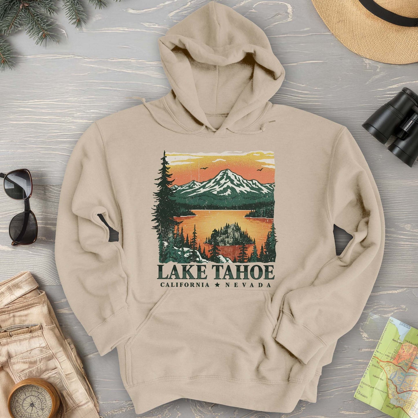 Lake Tahoe Emerald Bay Sunset Hoodie