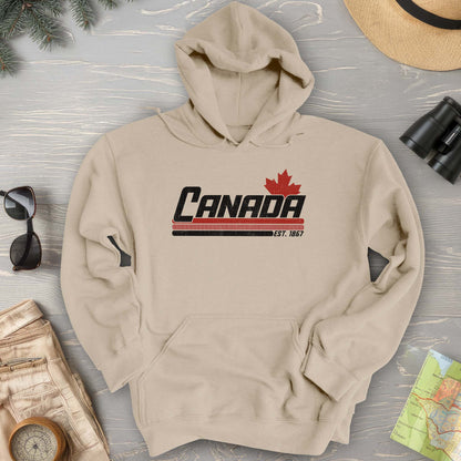 Canada Retro Stripe Hoodie