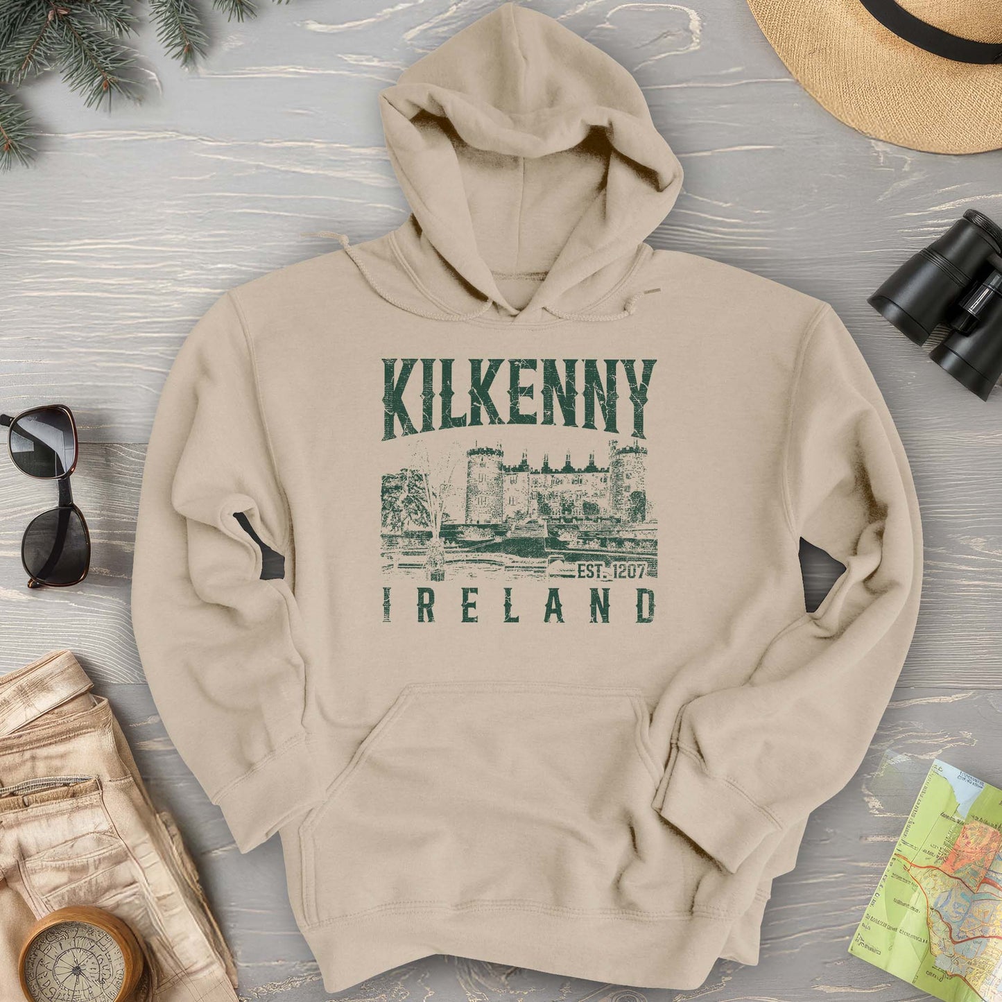 Kilkenny Ireland Vintage Print Hoodie