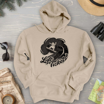 Lift Ticket Snowboard Hoodie