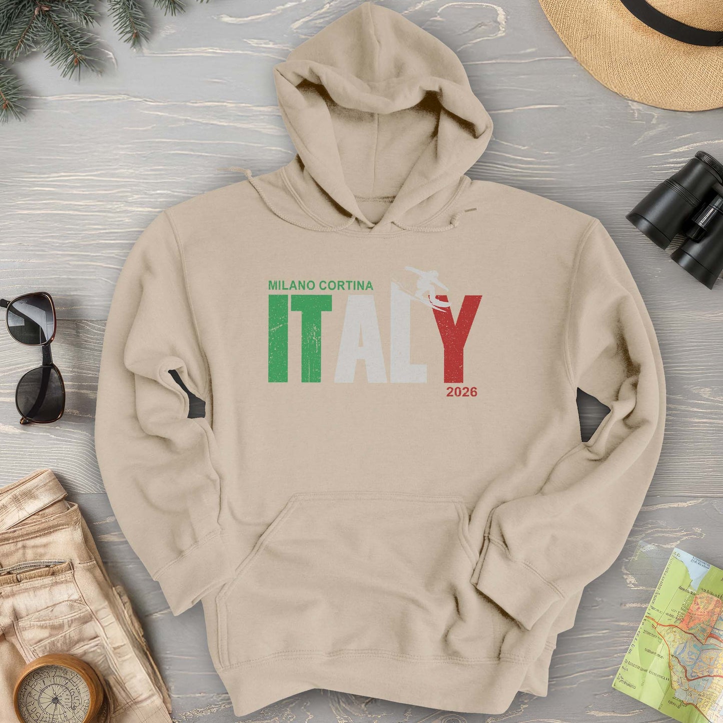 Milano Cortina Snowboarder Hoodie