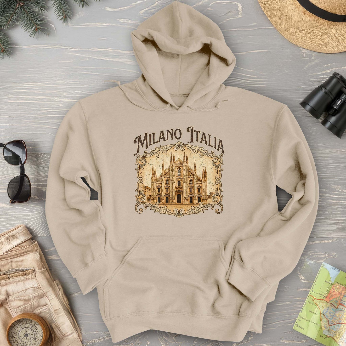 Duomo di Milano Sepia Hoodie