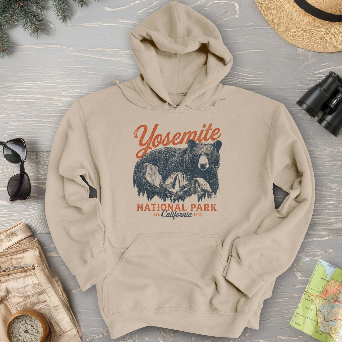 Yosemite Bear Etching Hoodie