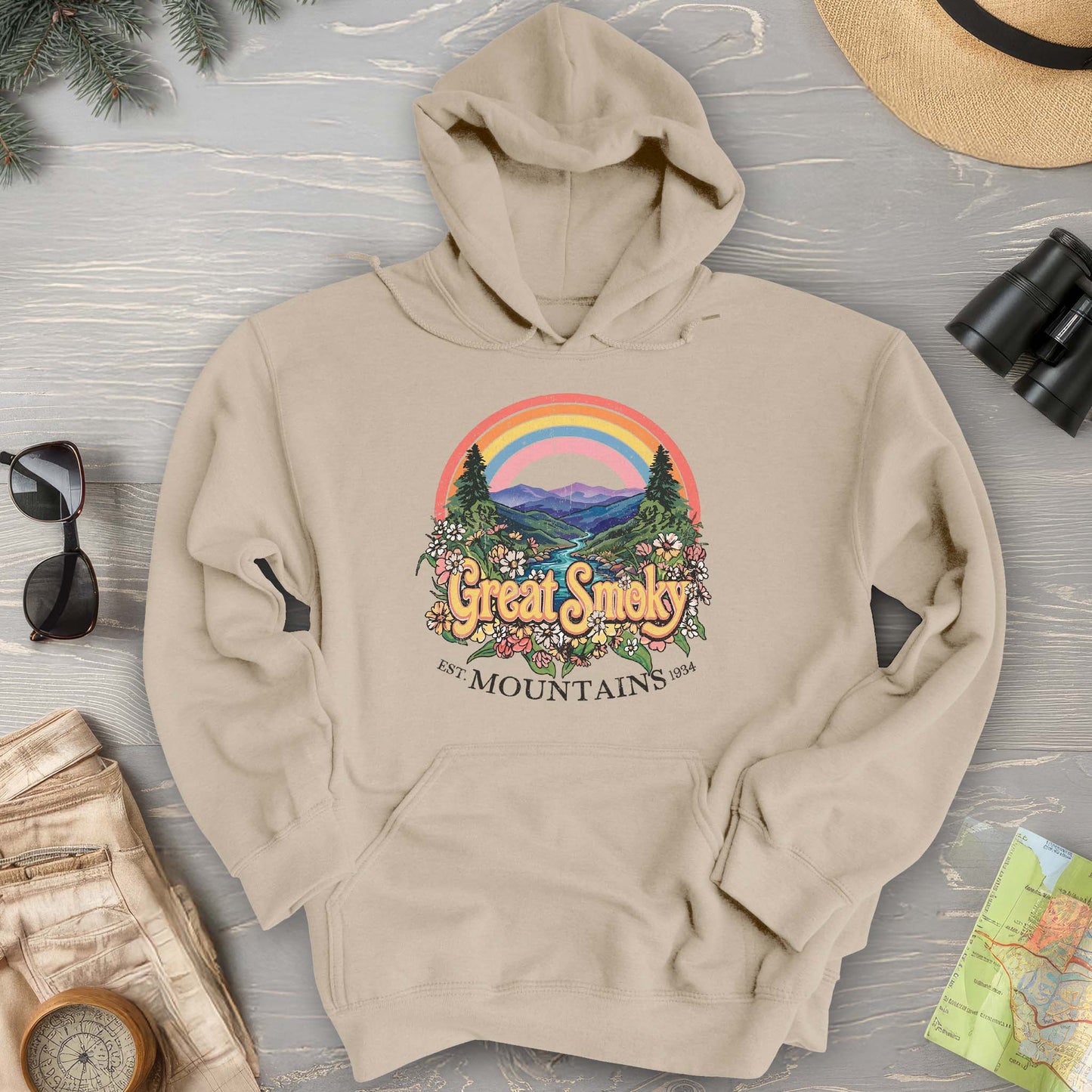 Smoky Mountains Rainbow Hoodie