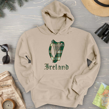 Ireland Tartan Harp Hoodie