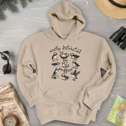 Easily Distracted By Puffins Hoodie