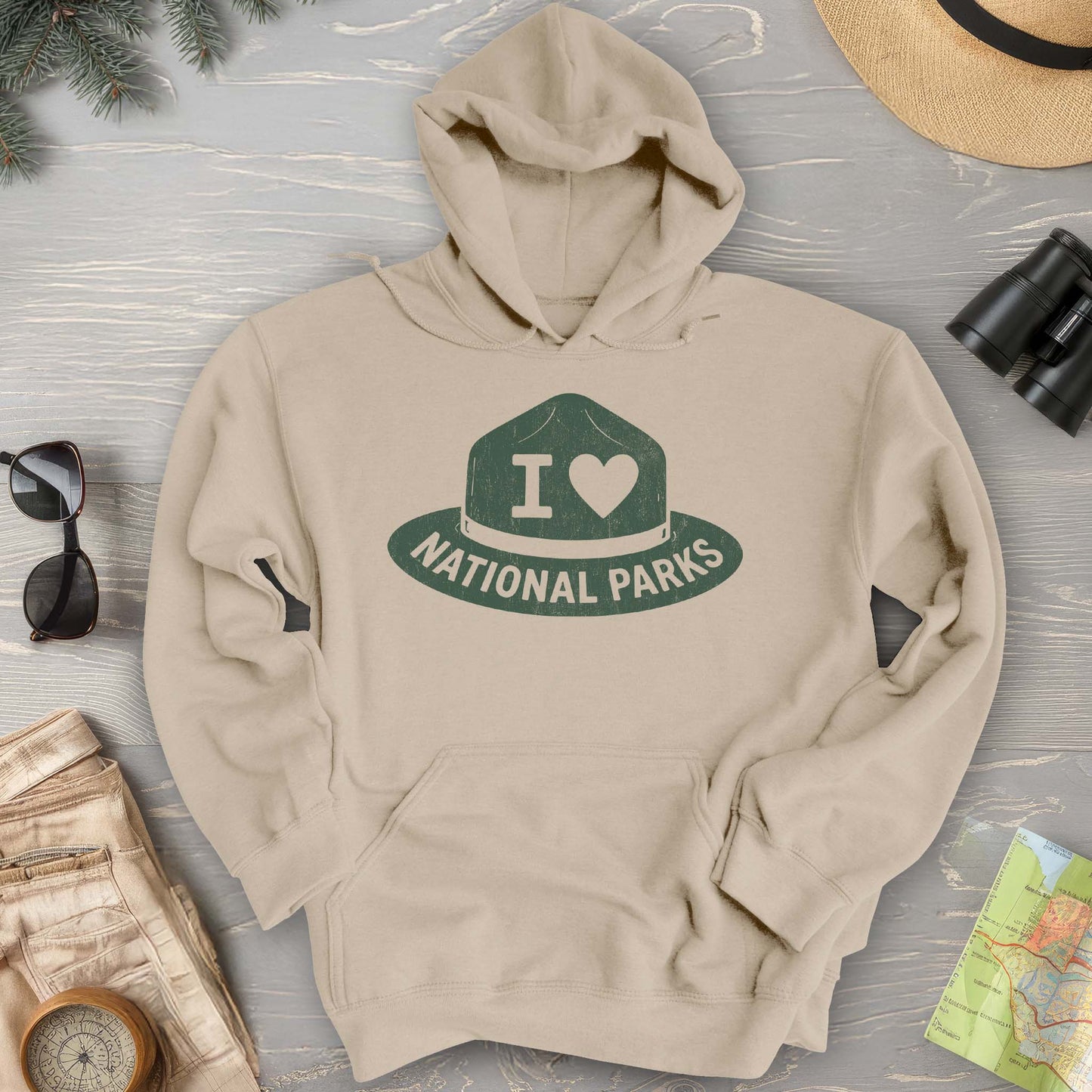 Parks Ranger Hat Hoodie
