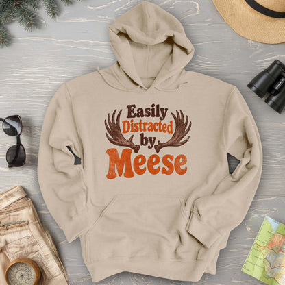 Distracted By Meese Antlers Hoodie
