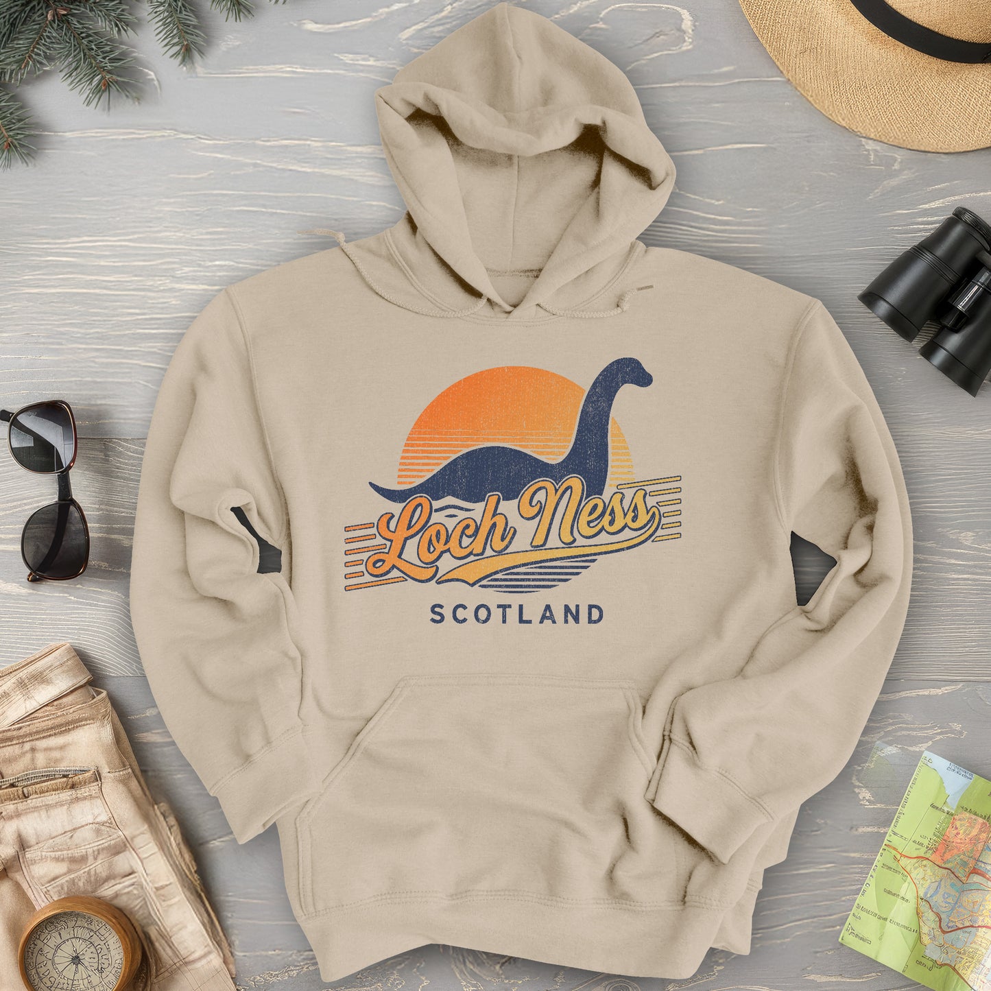 Loch Ness Retro Slant Hoodie
