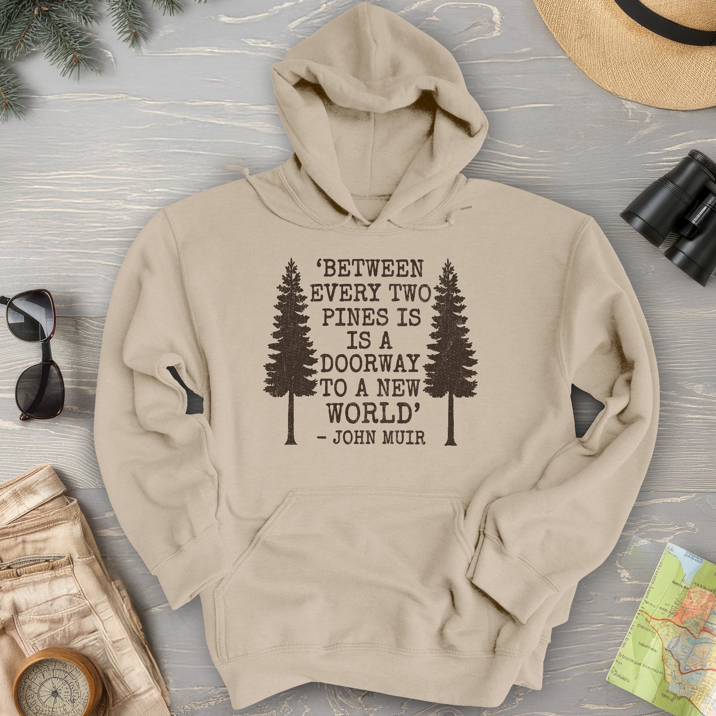 Between Two Pines Hoodie