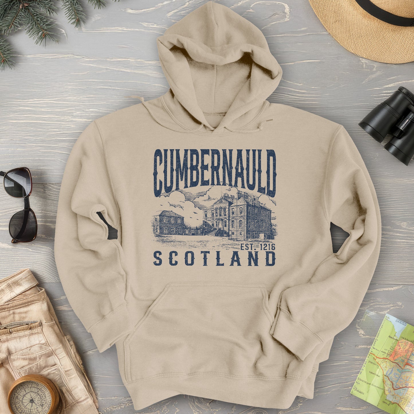 Cumbernauld Scotland Sketch Hoodie