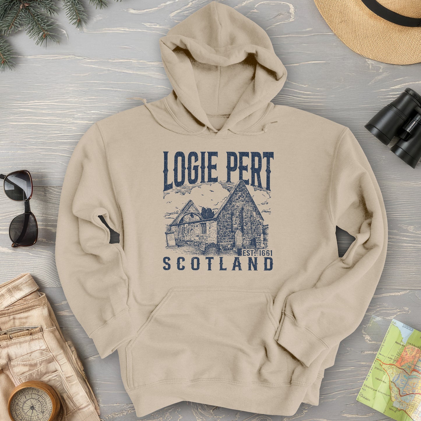 Logie Pert Scotland Sketch Hoodie