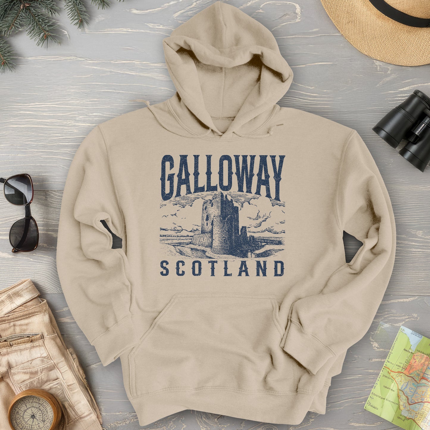 Galloway Scotland Sketch Hoodie