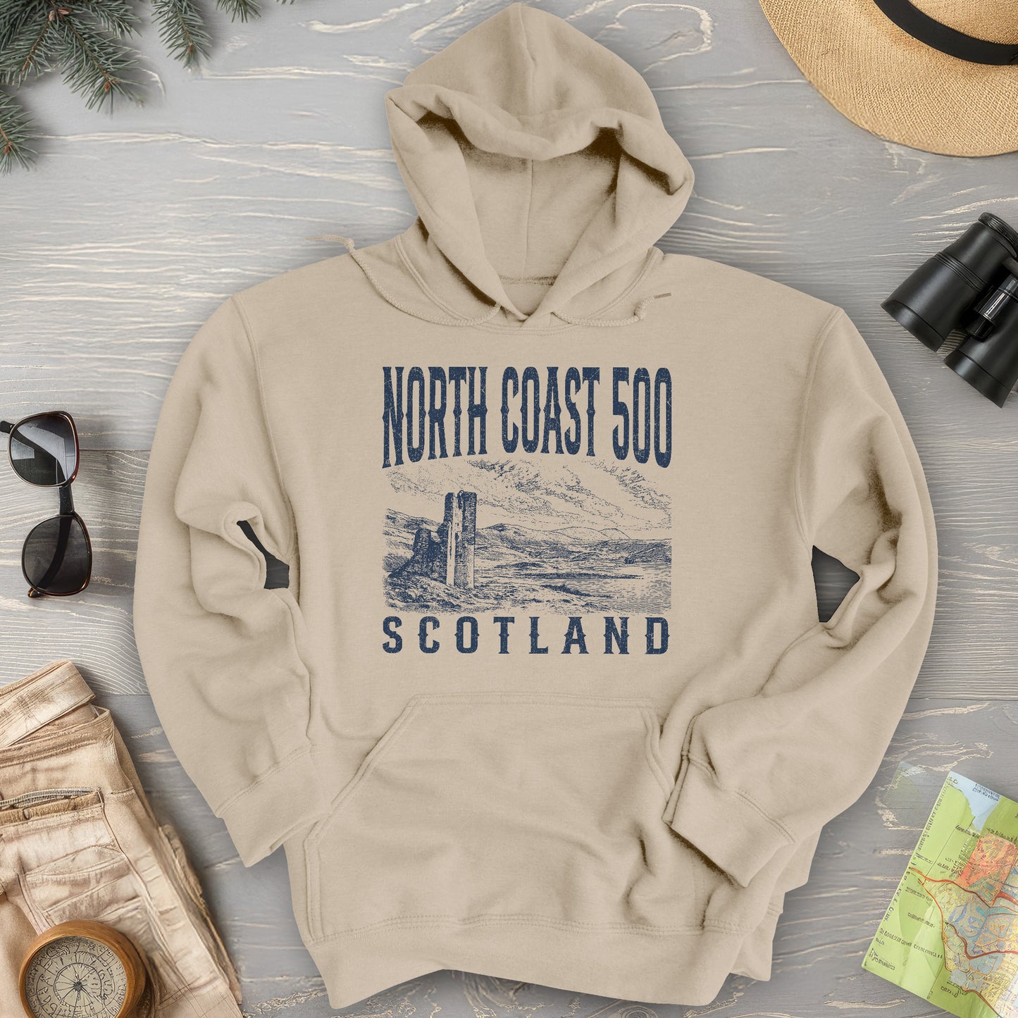 Castleisland Scotland Sketch Hoodie