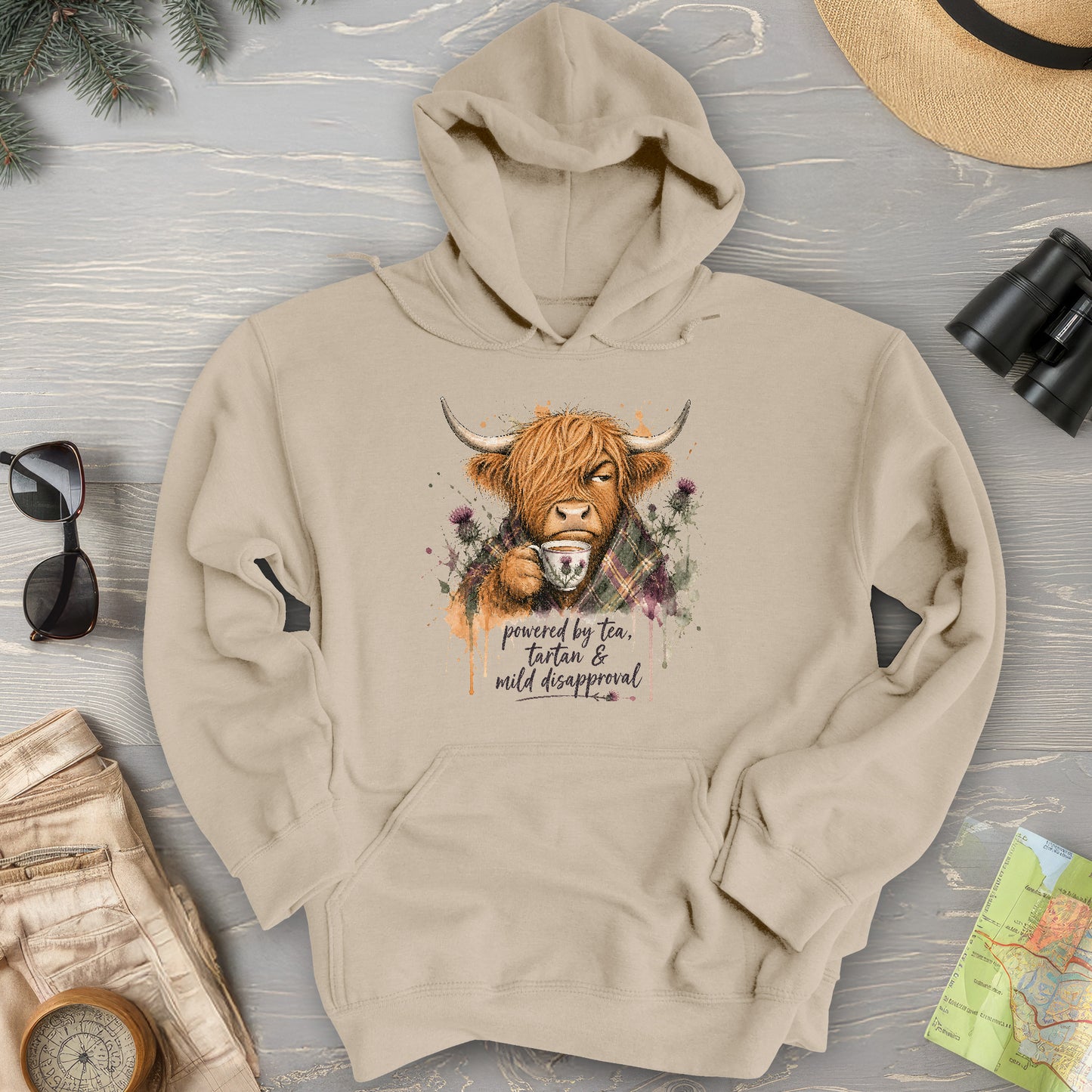 Mild Disapproval Tartan Hoodie