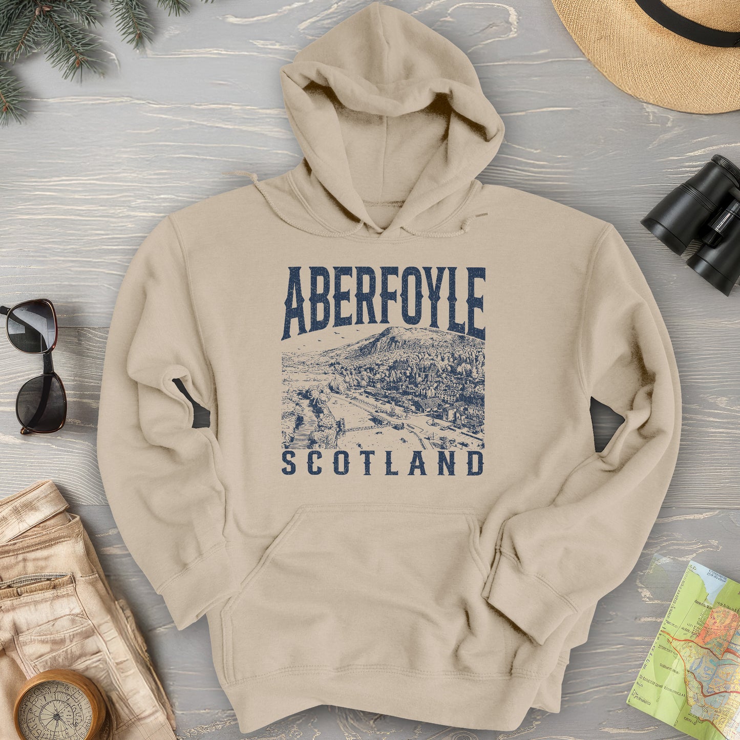 Aberfoyle Scotland Sketch Hoodie