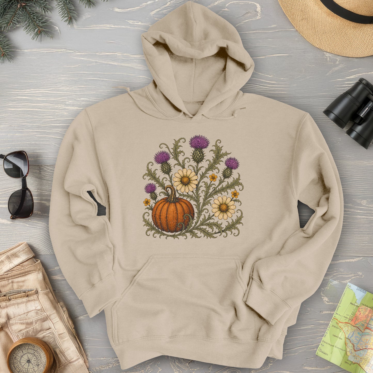 Pumpkin Thistles Hoodie