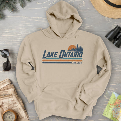 Lake Ontario Retro Stripe Hoodie