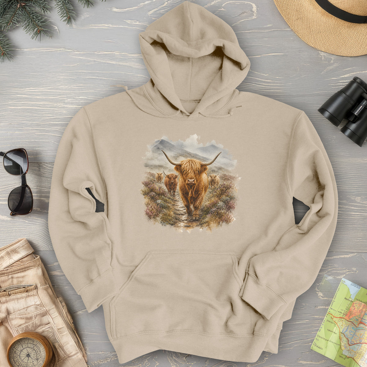 Watercolor Coos Hoodie
