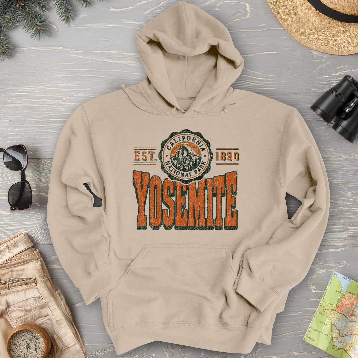 Yosemite Retro Scoop Hoodie - Yosemite_Retro_Varisty_V01