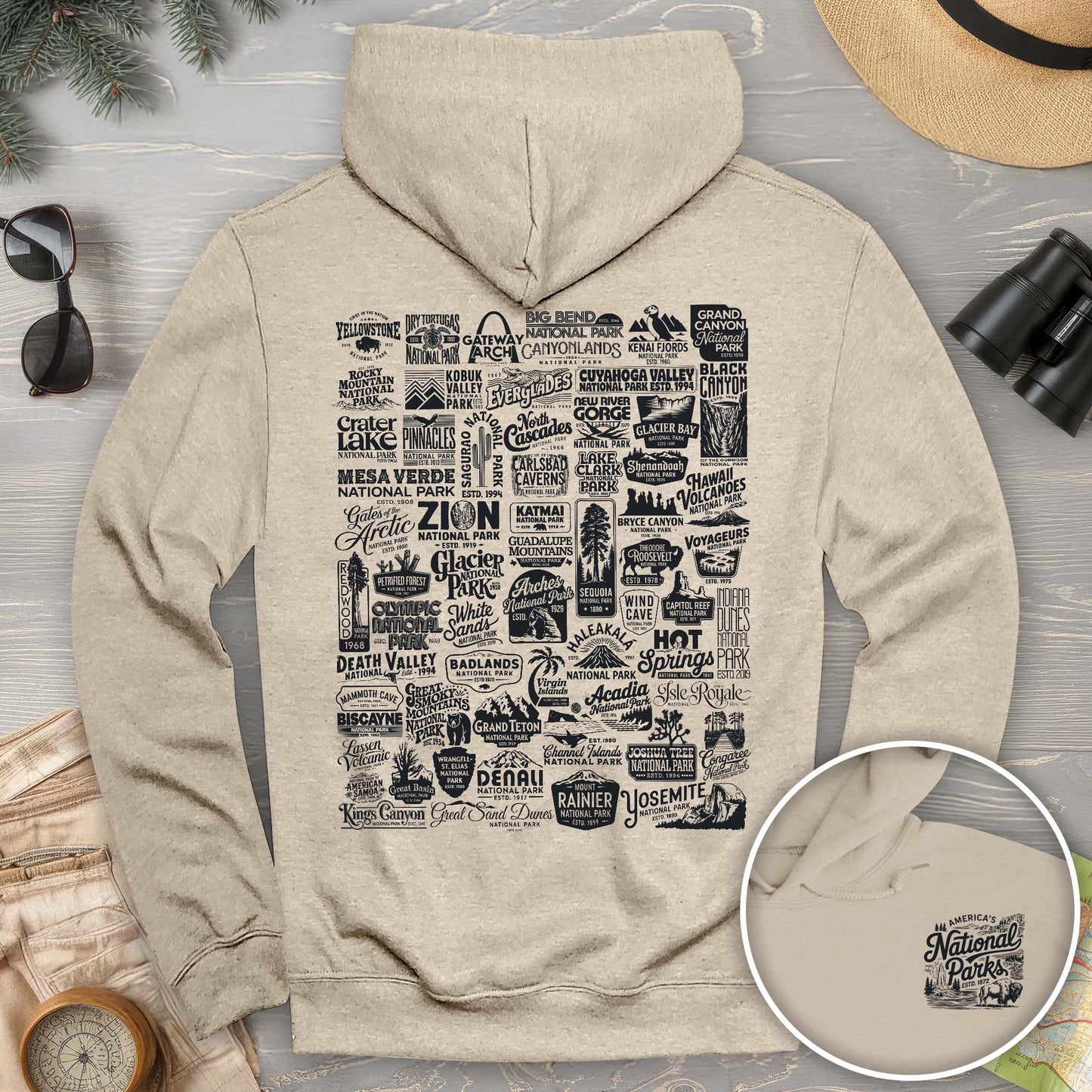 National Parks "63 Vintage Logos" Hoodie