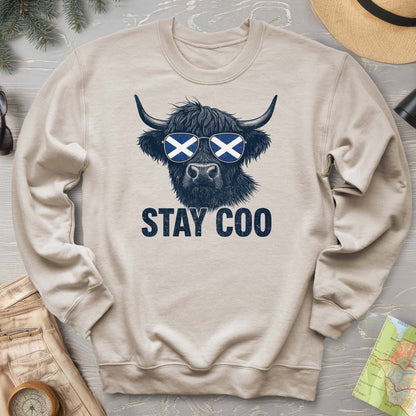 Stay Coo Highland Cow "Sunglasses" Sweatshirt