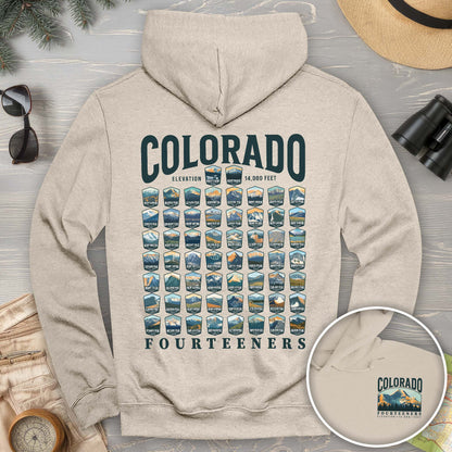 Colorado Fourteeners Front/Back Print Hoodie