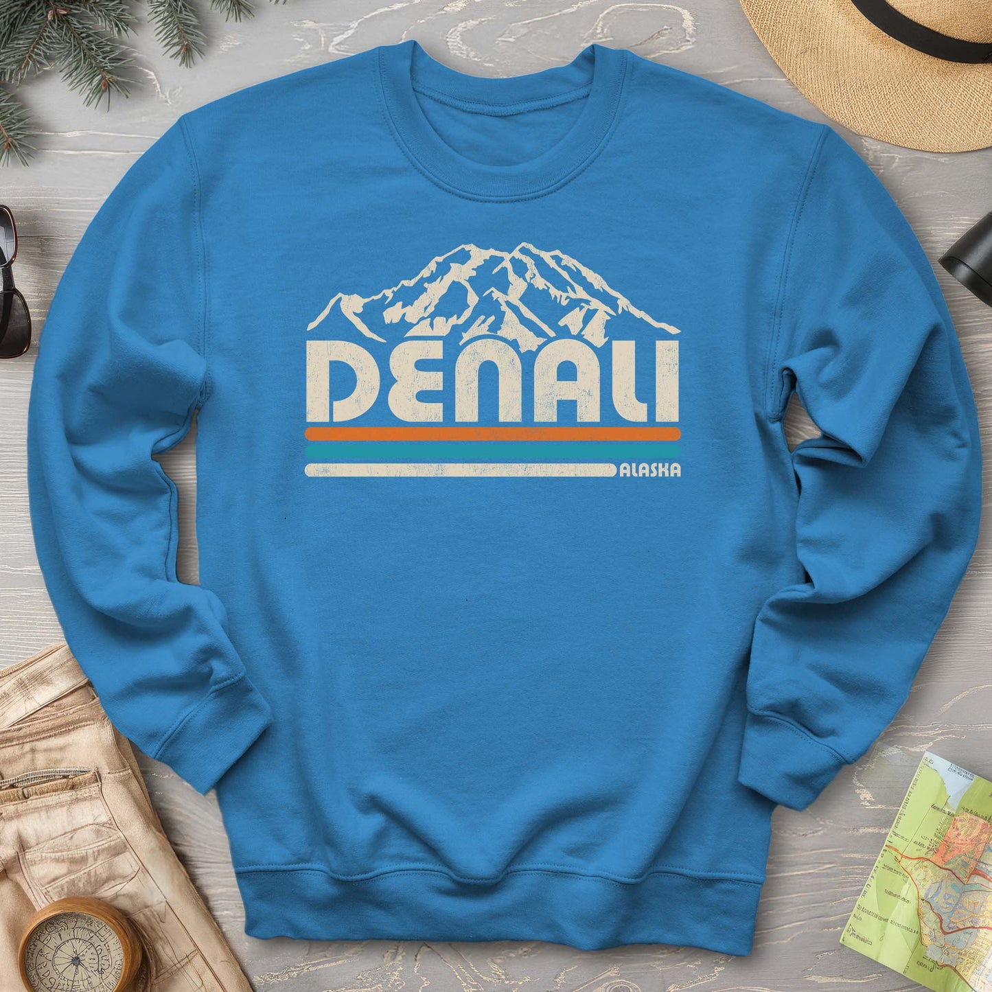 Denali Retro Stripe Crewneck Sweatshirt