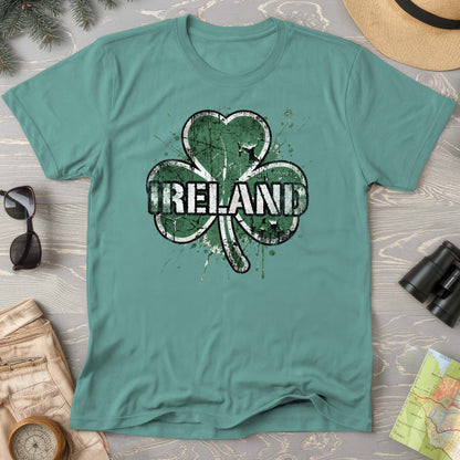 Ireland Shamrock Grunge T-shirt