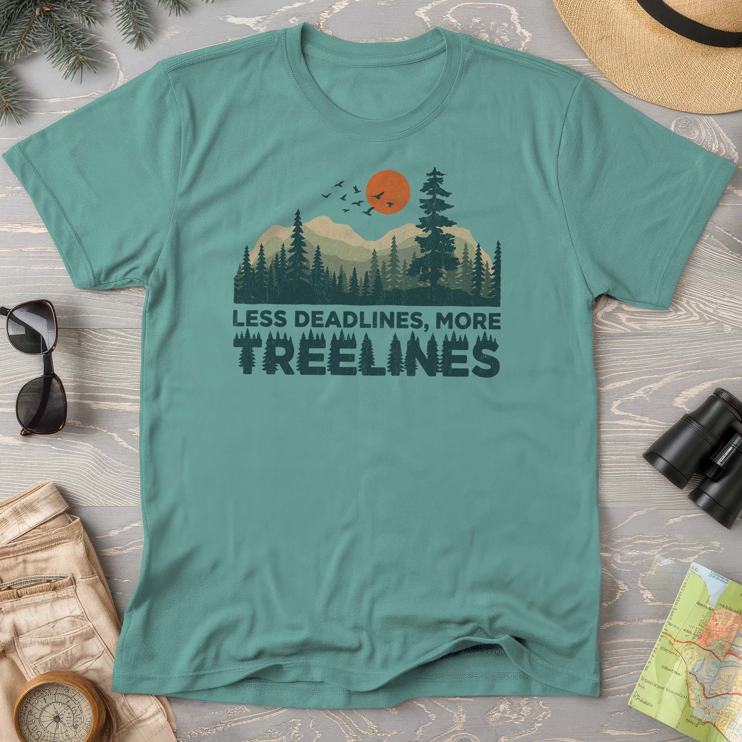 Less Deadlines More Treelines T-Shirt