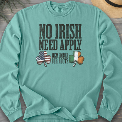 No Irish Need Apply Long Sleeve Shirt