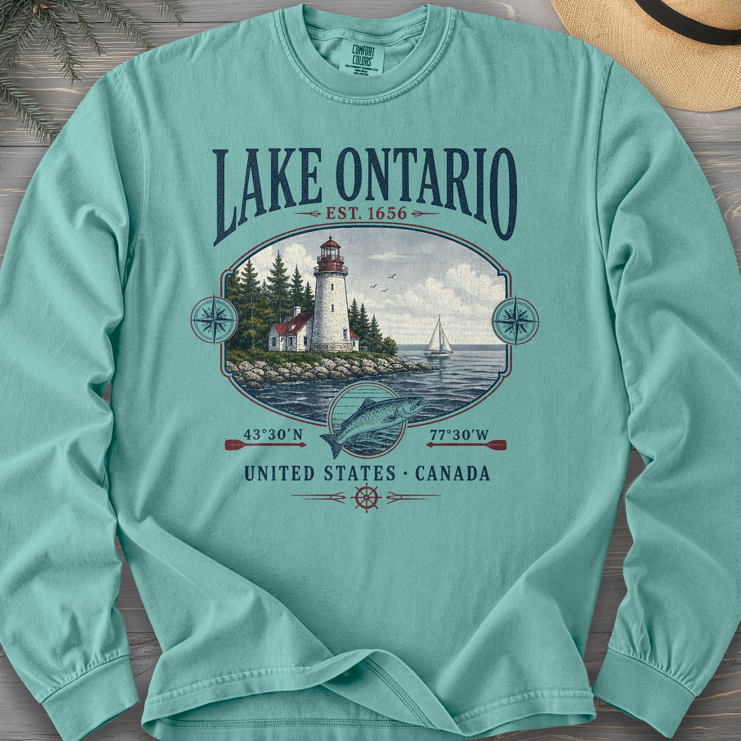 Lake Ontario Retro 90's Long Sleeve Shirt