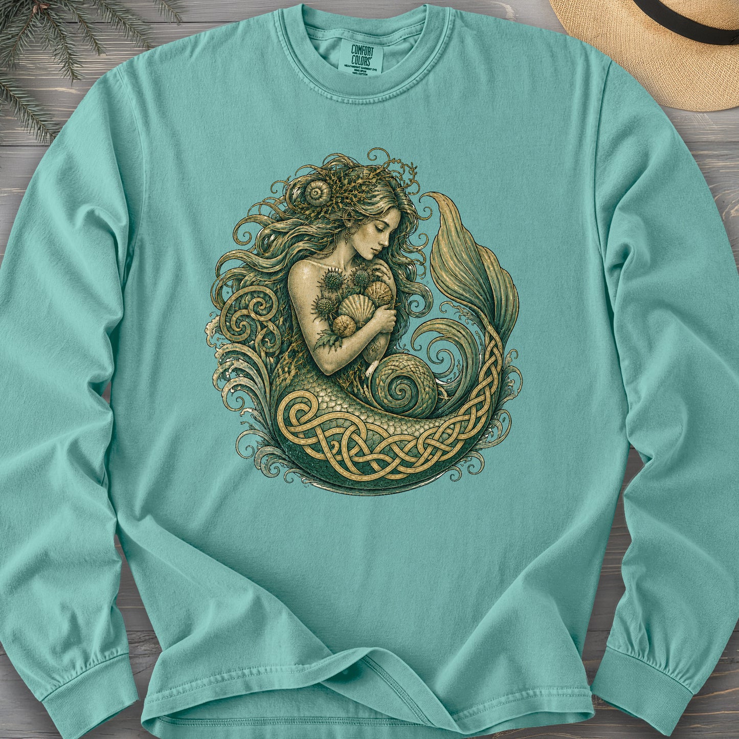Celtic Mermaid Comfort Colors 6014 Long Sleeve
